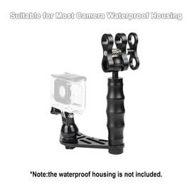 OrcaTorch H02 Underwater Camera Tray Kit for gopro, Universal Waterproof Camera housing Handheld Grip Video Stabilizer Holder, for Underwater Photography