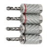 4pcs BFA Banana Plug Brass White Carbon Fiber Shell Speaker
