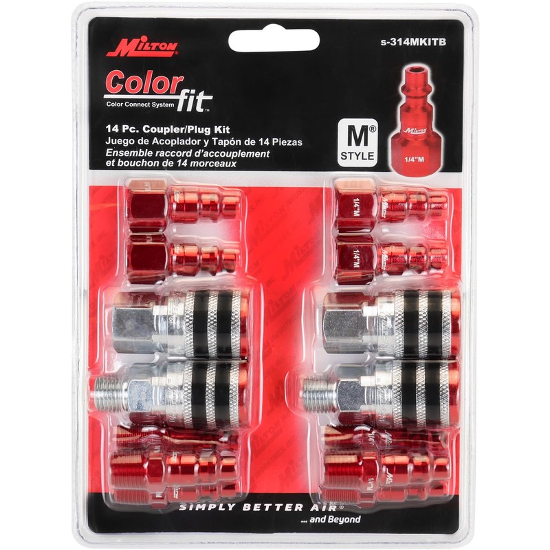 Colorfit by Milton Coupler & Plug Kit (M-Style) with Rubber