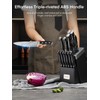 Knife Block Set, FOHERE 14 Pieces Self Sharpening Knife Block