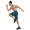 JustSun Men's Cotton Sports Shorts with Zip Pockets, peacock blue