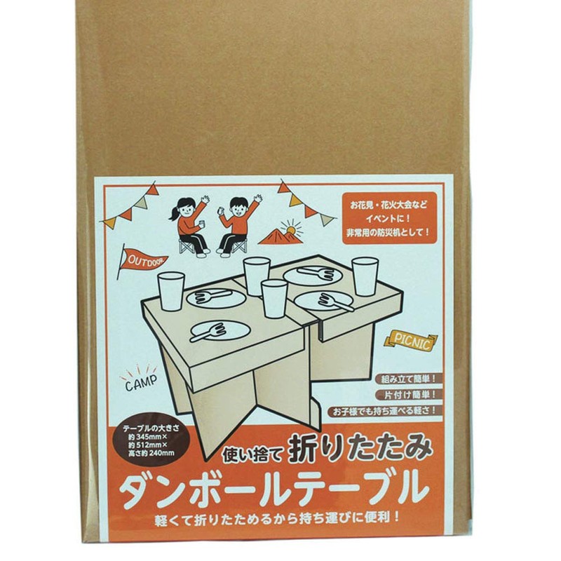 Art Nap Folding Cardboard Table, Outdoor, Disaster Use, Disposable Table