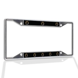 Fastasticdeals Metal Insert License Plate Frame Music Instrument Tambourine Weatherproof Car Accessories Chrome 4 Holes Solid Insert