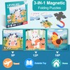 NEBURORA Magnetic Puzzles for Toddlers, Educational Travel Toys Car Plane