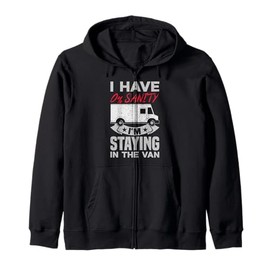 I'm Staying In Tha Van Phasmophobia Man Funny Women Gift Hooded Jacket, black