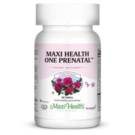 Maxi Health One Prenatal - Womens Prenatal Vitamins with Iron - Enhanced Absorption & Bioavailability - Daily Multivitamin for Women - Multi Vitamin & Mineral Supplement for Adults - 60 Capsules