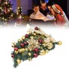 Christmas Inverted Tree Wreath Door Hanging Electroplated Ball Rattan Garland
