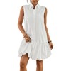 Bsubseach Womens Casual Summer Dresses Sleeveless Linen Bubble Mini Short