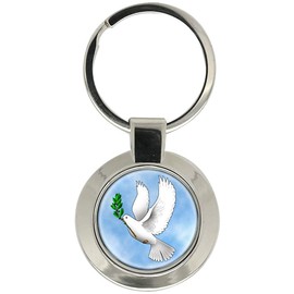 Dove of Noah and Peace Key Ring