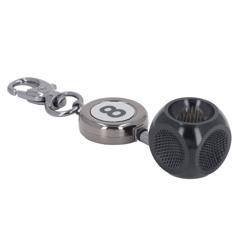 Pool Cue Tip Repair Tool with Retractable Key Ring Billiard
