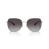 Coach HC7158D Sunglasses, Shiny Silver/Grey Gradient, 58 mm