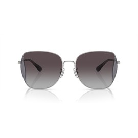 Coach HC7158D Sunglasses, Shiny Silver/Grey Gradient, 58 mm