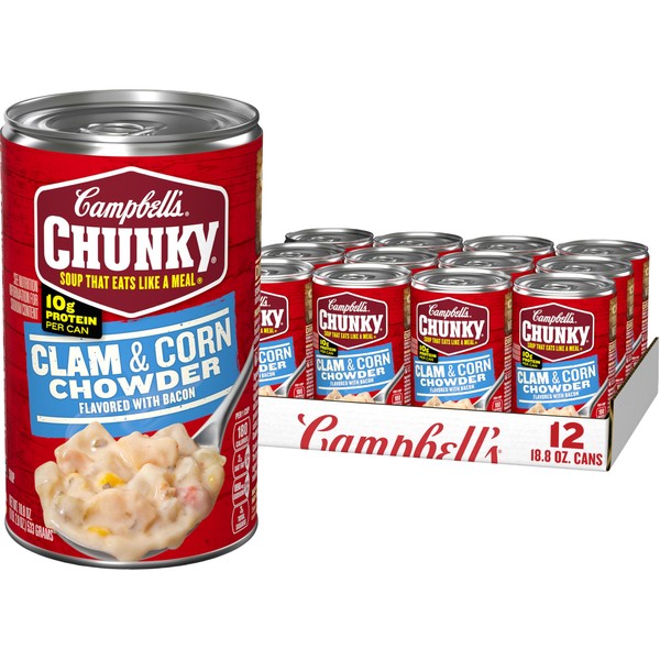 Campbell's Campbell's Chunky Soup, Clam and Corn Chowder, 18.8 Oz