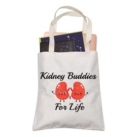 LEVLO Funny Donor Recipient Gifts Kidney Buddies For Life Foldable Shopping Bags Kidney Transplant Patient Gifts, Kidney Buddies for Life, Large
