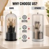 Makeup Brush Holder with Lid,3 Compartment Rotating Countertop