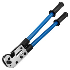 Heschen Ratchet Crimper Plier, CT-38, for 8-2AWG(8-38mm²) copper ring terminals, Hand Electrician Pliers for Wire Terminal Crimping Tool,blue
