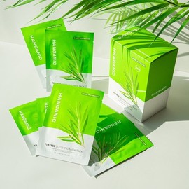 Hanganic 티트리 진정 마스크팩 100매 Tea Tree Soothing Mask Pack 100 Sheets