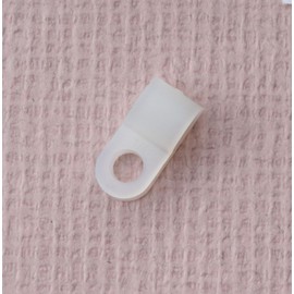 SOWAKA 50 Pcs Cable Straps 1/8 Black White R Type Nylon Screw Mounting Cable Fastener Wire Cords Clips for Wire Mounting Pipe Rope Tube Management (1/4)