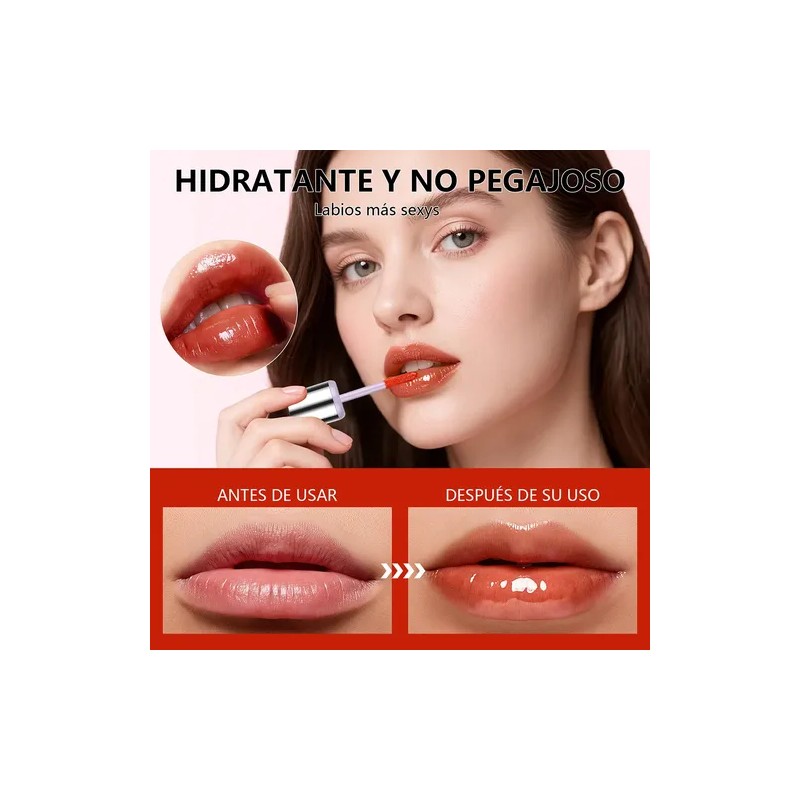 Brillo Labios 3d Hydra Lip Glow Oil Gloss Hidratante 6pcs