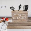 Karisky Kitchen Utensil Holder for Countertop, Farmhouse, Solid Real Wood,