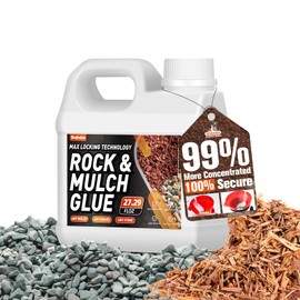 Rock Glue, 27.29OZ Mulch Glue for Landscaping, Fast-Dry Strong Pea Gravel Stabilizer Landscape, Non-Toxic Long-Lasting Dries-Clear Strong Pea Gravel Binder for Pebble Pine Outdoor Garden