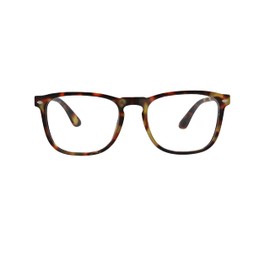 Peepers by PeeperSpecs Dylan Square Blue Light Blocking Reading Glasses, Tortoise, 53 + 1.5