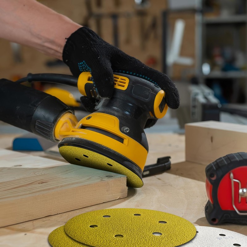 GZKTY 40Pcs 150mm Sanding Discs 40 Grit, Round Hook and