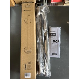 Grabcessories 61032 16 in. Curved Transitional Grab Bar Brushed Nickel Grabcessories Live Well