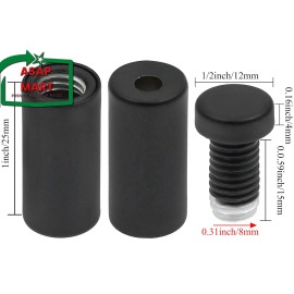 Luomorgo 12 Pcs 1/2" X 1.18" Stainless Steel Standoff Screws, Wall Sign Standoff