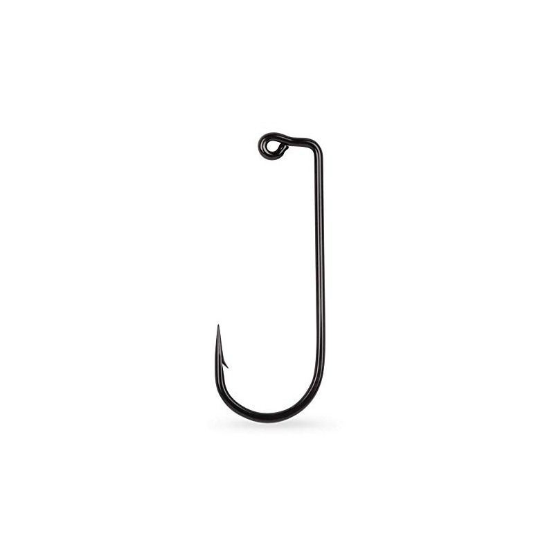 Jig Hook, 90º, 2X Strong, Forged, Eyed - Black Nickel