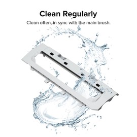 roborock Rubber Main Brush Cover Replacement Qrevo CurvX Robot Vacuum Cleaner, Roller Brush Cover Accessories Parts (White)