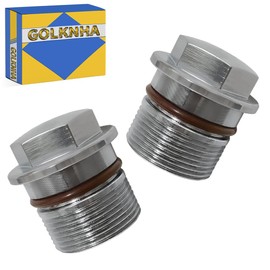 GOLKNHA 2 PCS Chrome 35mm Fork Tube Bolts Fits CB450 CB500T CB550 CB750 CR250 MT250 XL250 XL350c OEM#90123-300-000