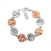 LILLY MARIE Ladies Sterling Silver Two Tone Design Bracelet with