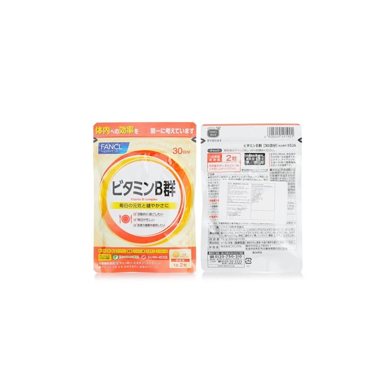 FANCL B Vitamin Group 30 Day Supply, 60 Capsules