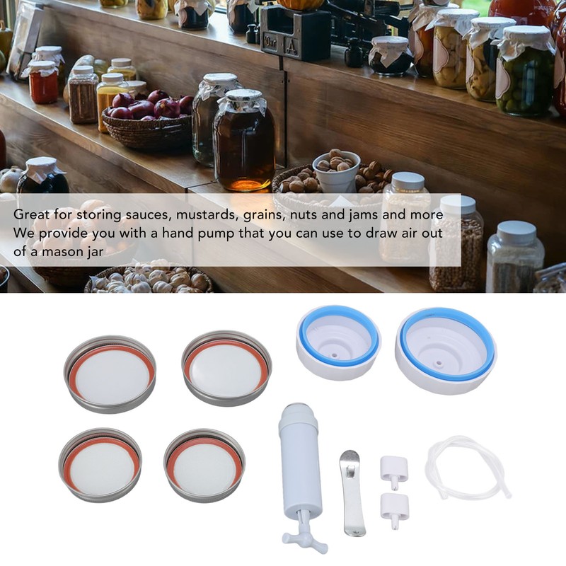 Jar Vacuum Sealer Jar Sealing Kit with Hand Vacuum Pump