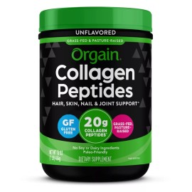 Orgain Collagen Peptides Powder 1 Lb 22 Servings Unflavored Grass Fed Protein