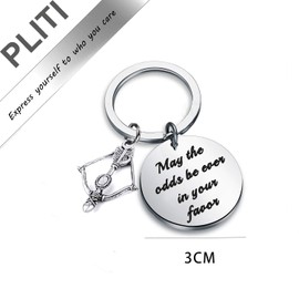 PLITI May The Odds Be Ever in Your Favor Bow and Arrow Keychain Bookish Gift (Odds favor)