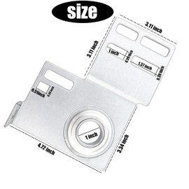 Garage Door End Bearing Flange Plates Bracket Pair Set | Brackets for 7 or 8 Feet Garage Door | Residential Brackets with Bearing - 3 3/8 Inch (Pack of 2)