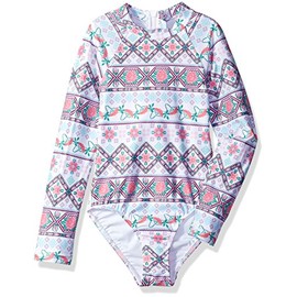 Seafolly Girls' Festival L/s Surf Tank, White, 12