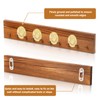 3 Pcs Wood Challenge Coin Holder with Brass Tone Metal