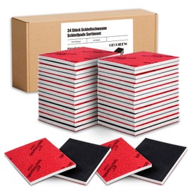 Pack of 36 Sanding Sponge, 2500 Grit Sanding Block, Soft Foam Sand Block Wet Dry Sandpaper for Model Drywall Metal Wood Furniture Polishing