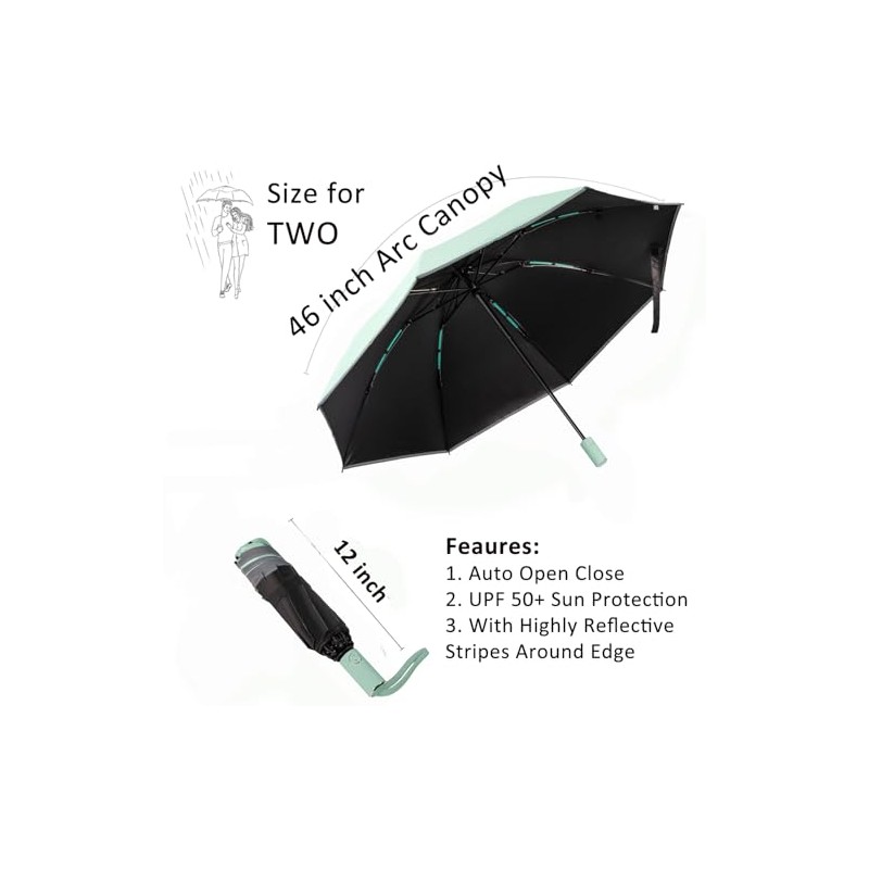 Baodini Paraguas de protección para el sol, rayos UV, invertido,