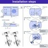2pcs Soft Close Cabinet Hinge,Cupboard Door Hinges,110 Degree Full Overlay