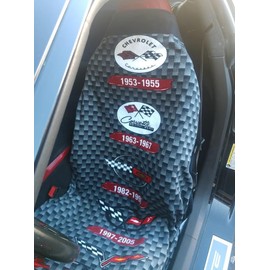 SR1 Performance C1-C8 Corvette Generations Towel 2 Go - Seat Cover/Beach Towel : Black (Pair (2 Covers))