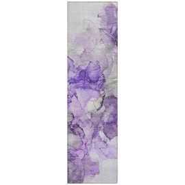 Addison Rugs Chantille ACN520 Purple 2'3" x 7'6" Indoor Outdoor Hallway Runner Rug, Stain Resistant Washable Kitchen Area Carpet for Bathroom, Laundry and Bedroom
