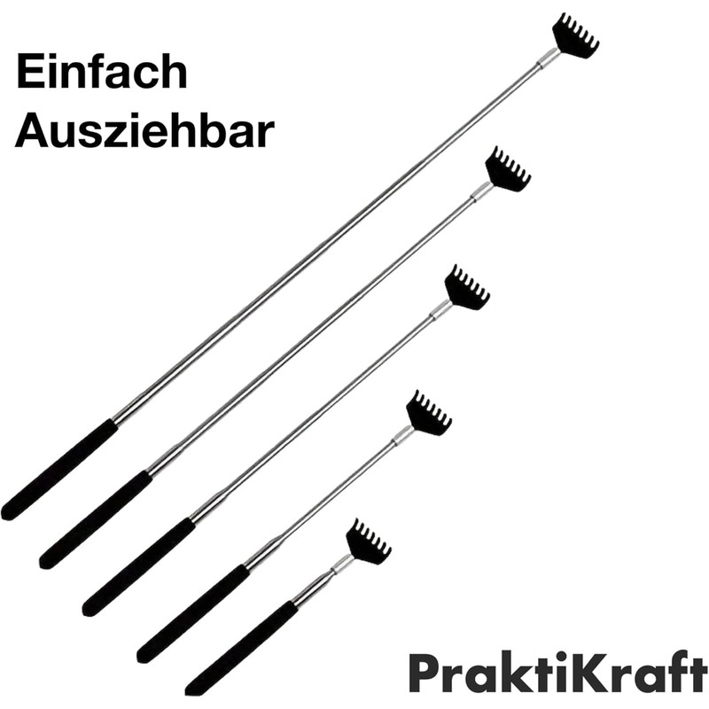 4x Rückenkratzer Teleskop: Breite Kratzhand als Massagegerät und Rückenkrauler