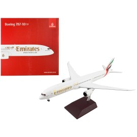 DCD Boeing 787-10 Commercial Aircraft Emirates Airlines White Striped Tail Gemini 200 Series 1/200 Diecast Model Plane Model