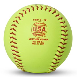 Champro Poly Leather Cover, Red Set (Optic Yellow, 12-Inch)