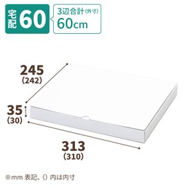 Earth Cardboard ID0140 60 Size Thin A4 Flat File Corrugated Box White 150 Sheets