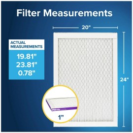 Filtrete 20x24x1 AC Furnace Air Filter, MERV 12, MPR 1500, CERTIFIED asthma &...